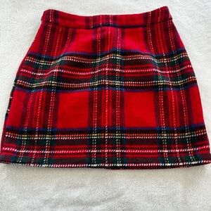 SHEIN Red Plaid Pencil Skirt